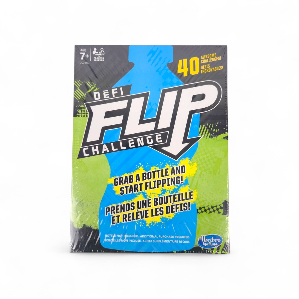 Hasbro Gaming, Flip Challenge Game,Grab Bottle Start Flipping-40 Challenges